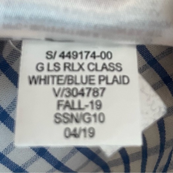 NWOT- Womans Blue/White Plaid Classic Fit Button Down - Picture 5 of 7